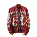 veste versace leather cyril will smith red leather